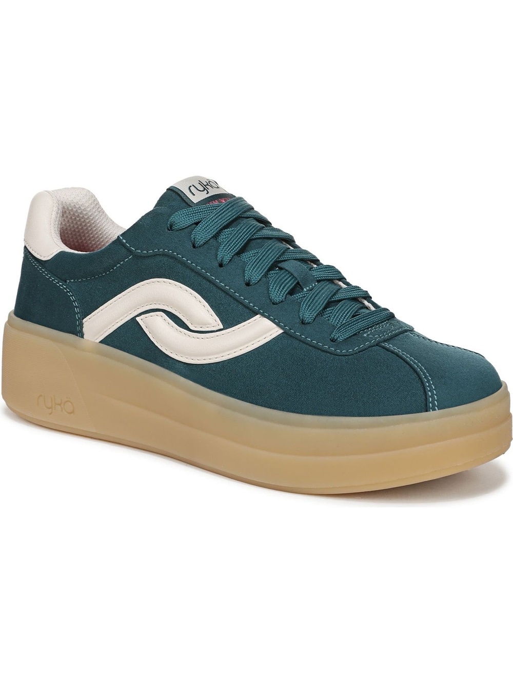 Ryka Teal Viv Max Platform Sneaker with Cream Accents